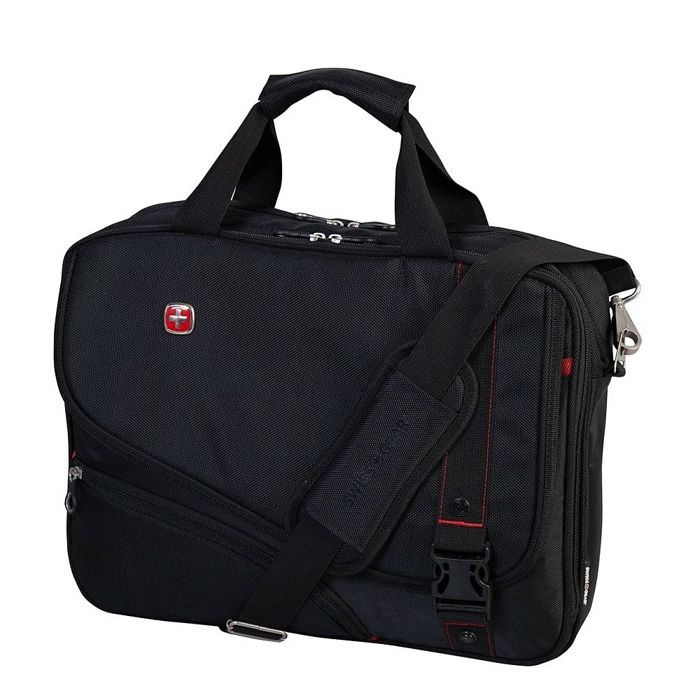 Image of Swiss Gear 15.6" Double Gusset Laptop Case - Black