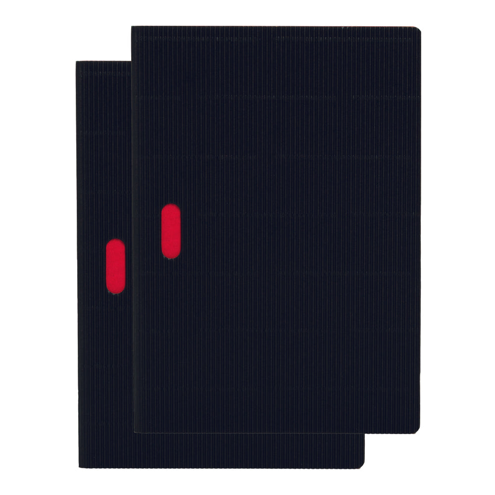 Image of Paper-Oh Cahier Ondulo Lined Notebook - Black - 2 Pack
