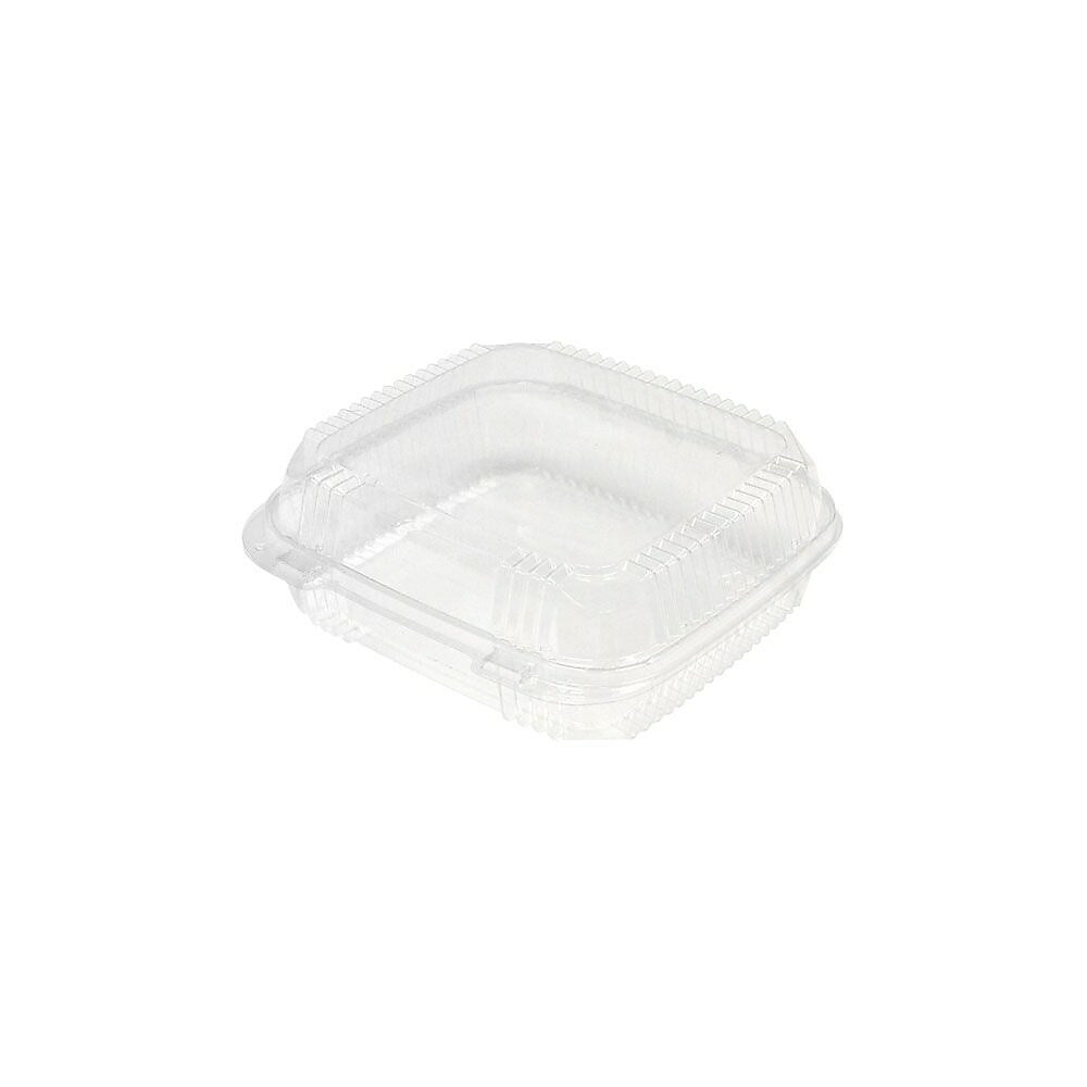 Image of Pactiv Clear View 1 Compartment Medium Hinged Lid Container, 200 Pack