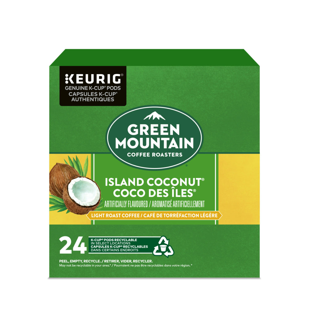 Image of Green Mountain Island Coconut K-Cup Pods - Fair Trade Certified - Light Roast - 24 Pack