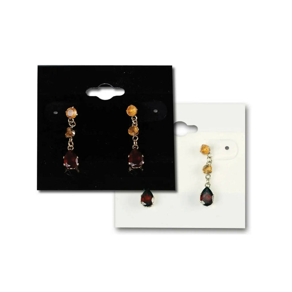 Image of Eddie's Earring Cards - 2" x 2" with 1/8" hang tab - White - 200 Pack