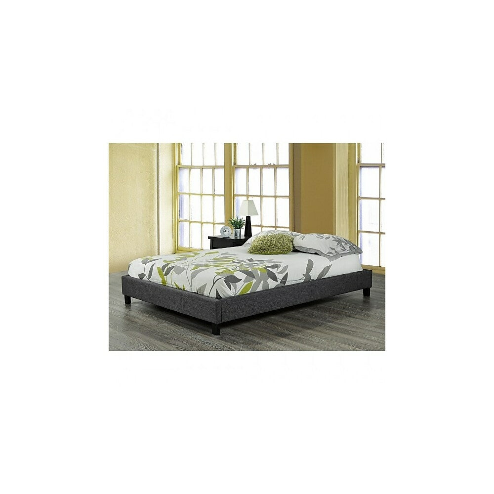 Image of Brassex Grey Platform Bed, Full Size (90010-F)