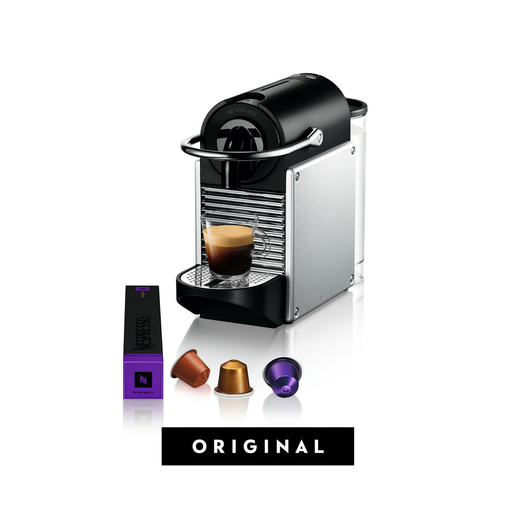 Image of Nespresso Pixie Espresso Machine by De'Longhi - Aluminum, Black