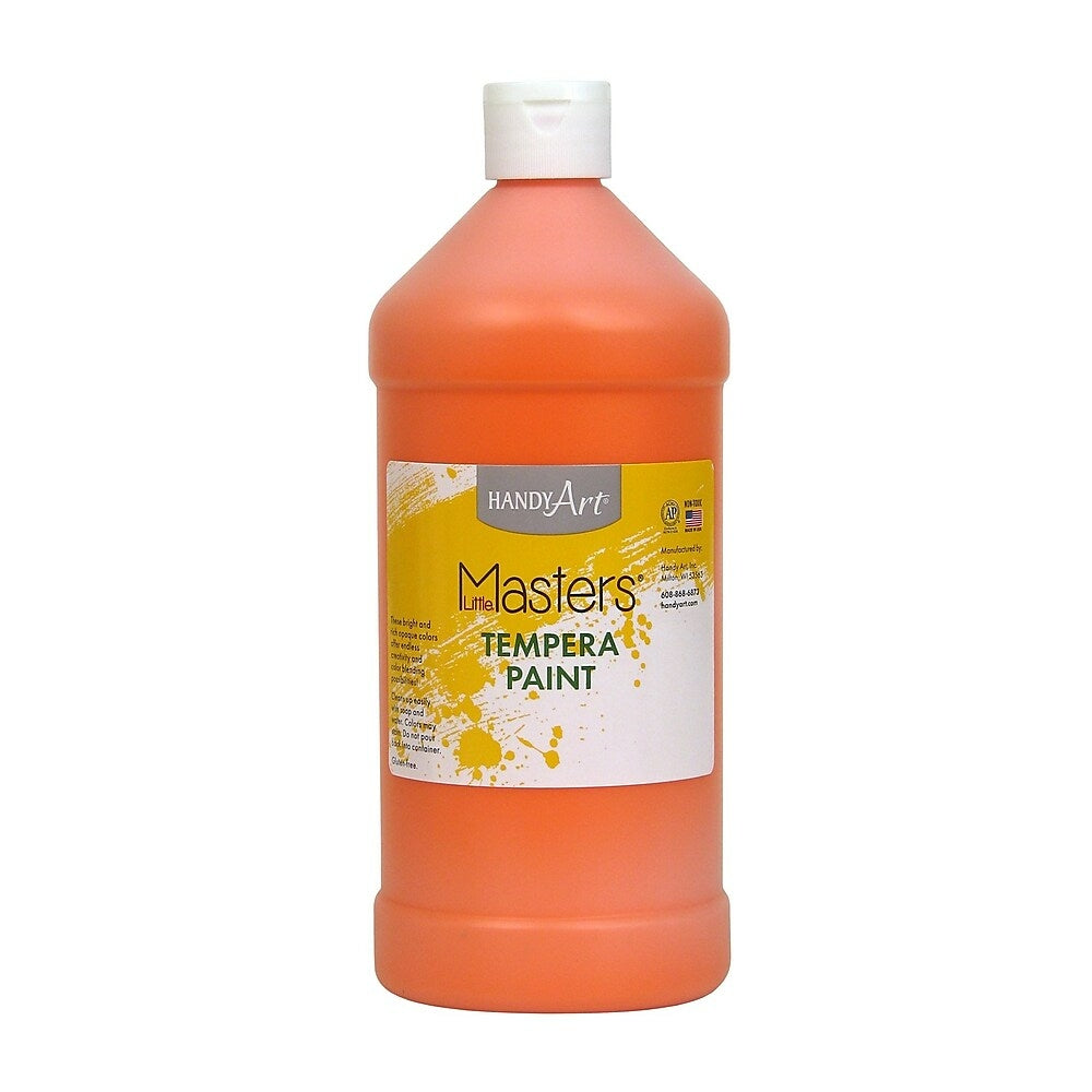 Image of Little Masters Non-toxic 32 oz. Tempera Paint, Orange, 6 Pack