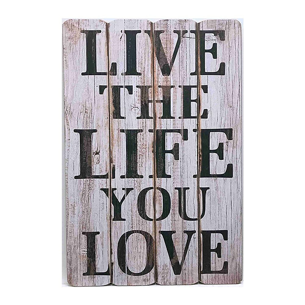 Image of Sign-A-Tology Live the life you love Vintage Wooden Sign - 24" x 16"