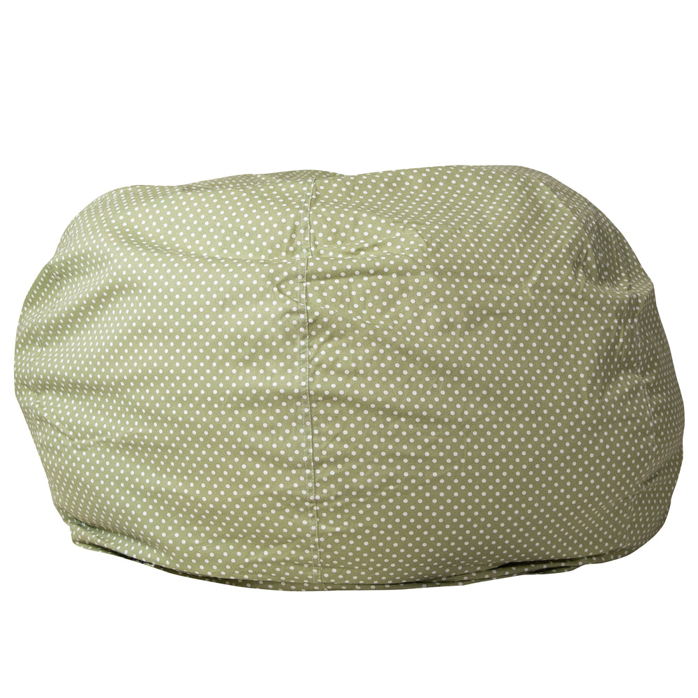 Image of Flash Furniture Oversized Green Dot Bean Bag Chair