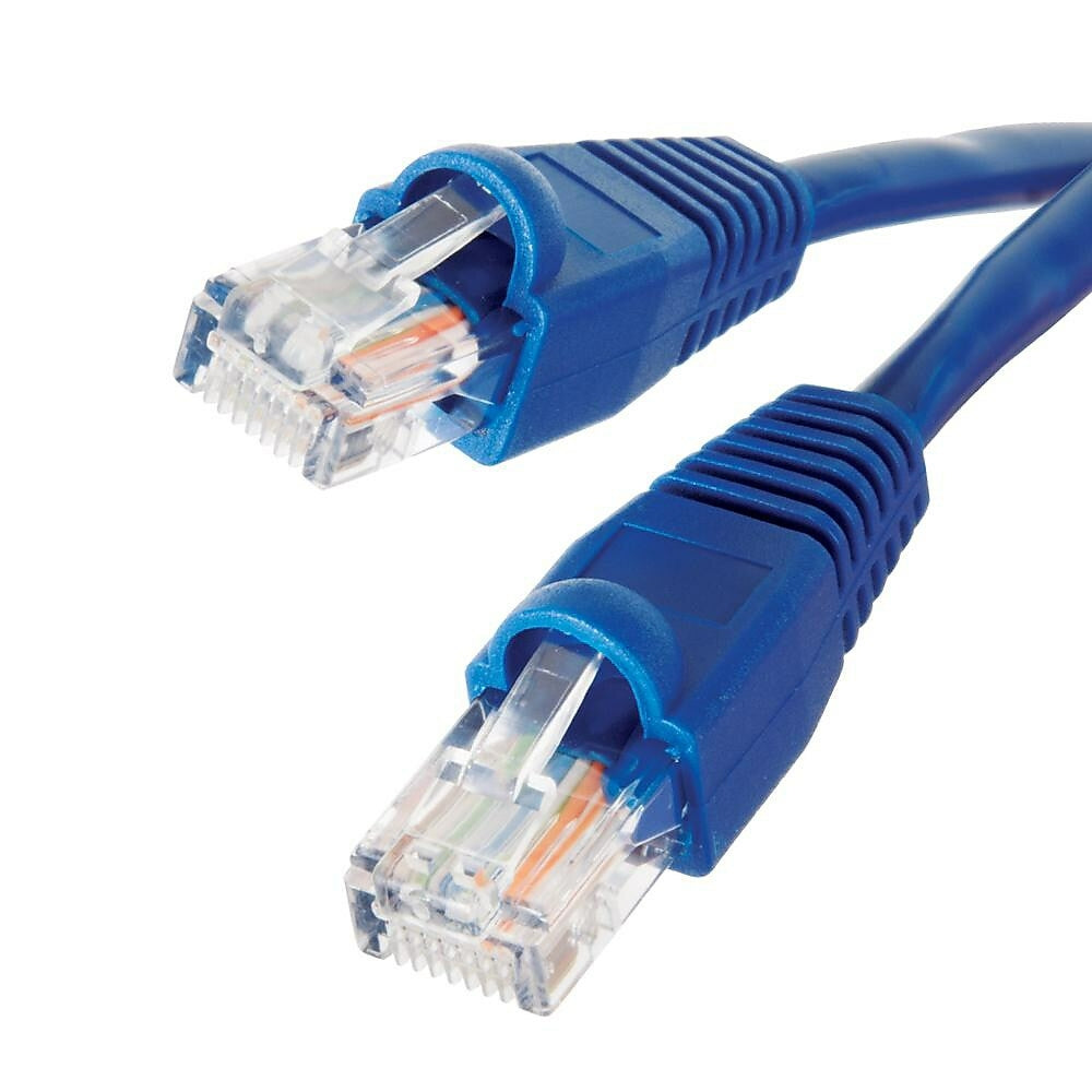 Image of Speedex Cat5e 24AWG 75FT UTP Ethernet Bare Copper Network Cable, Blue