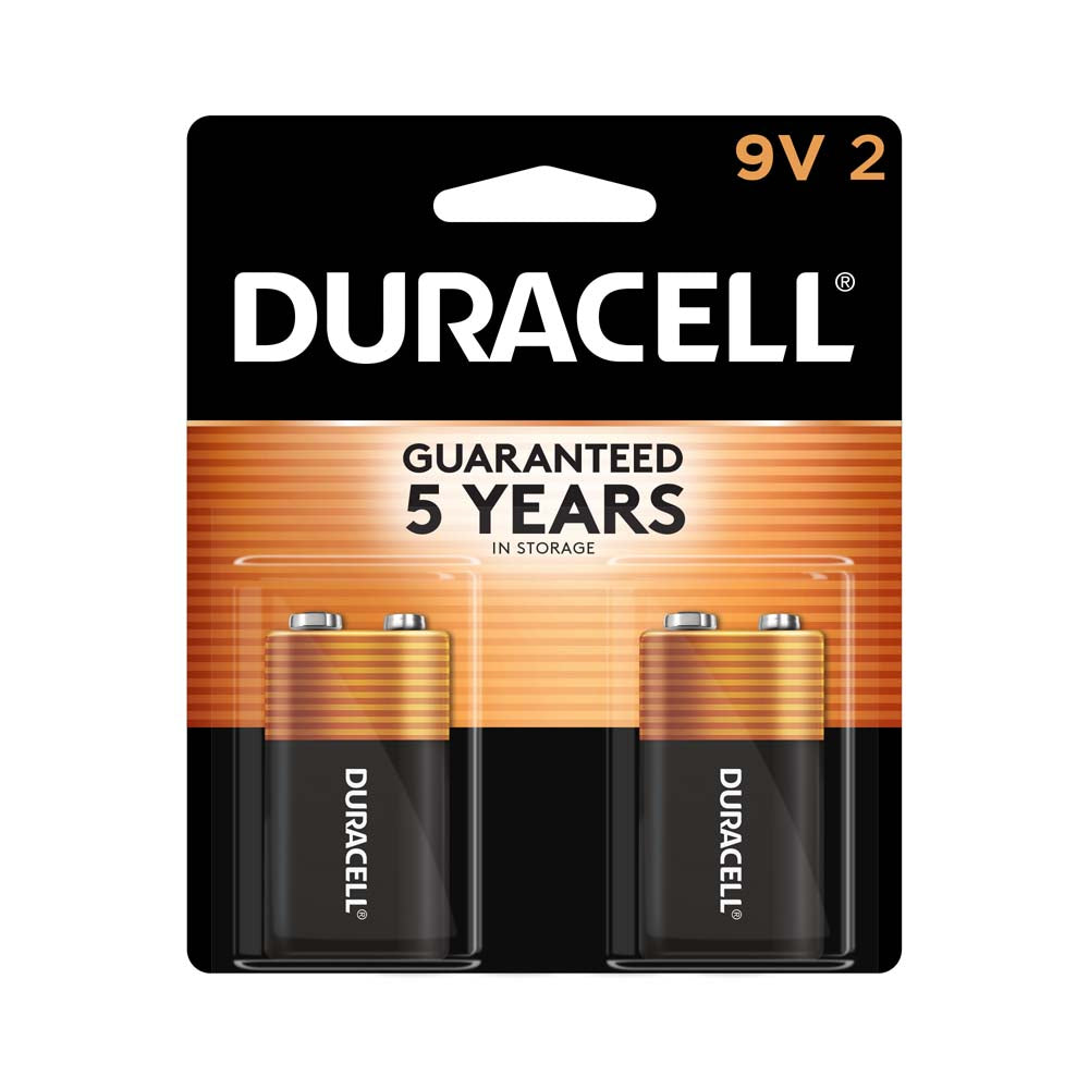Image of Duracell Coppertop 9V Alkaline Batteries - 2 Pack