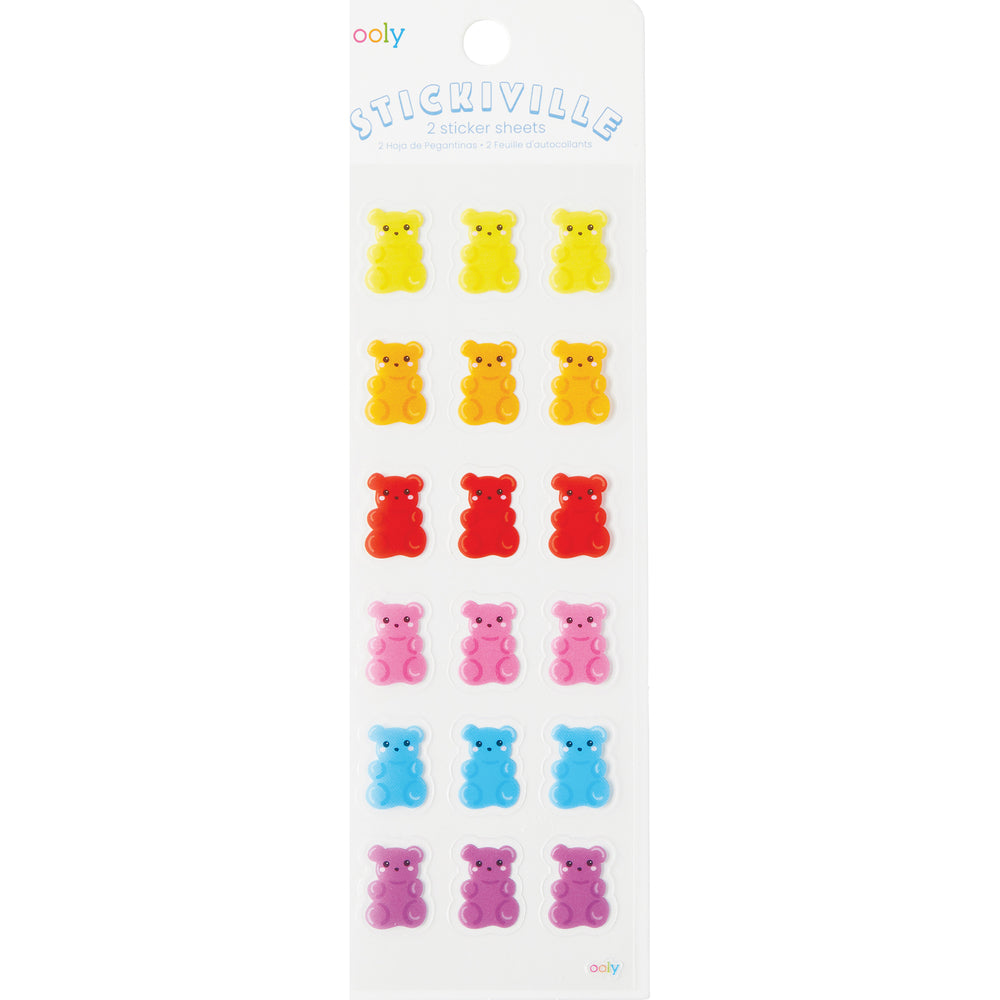 Image of OOLY Stickiville Gummy Bears Sticker Sheet