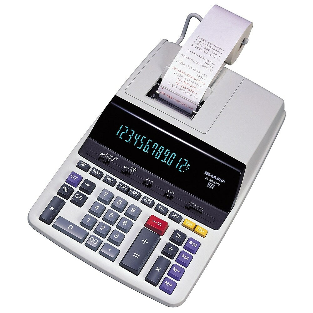 Image of Sharp EL2630PIII 12-Digit Heavy-Duty Printing Calculator