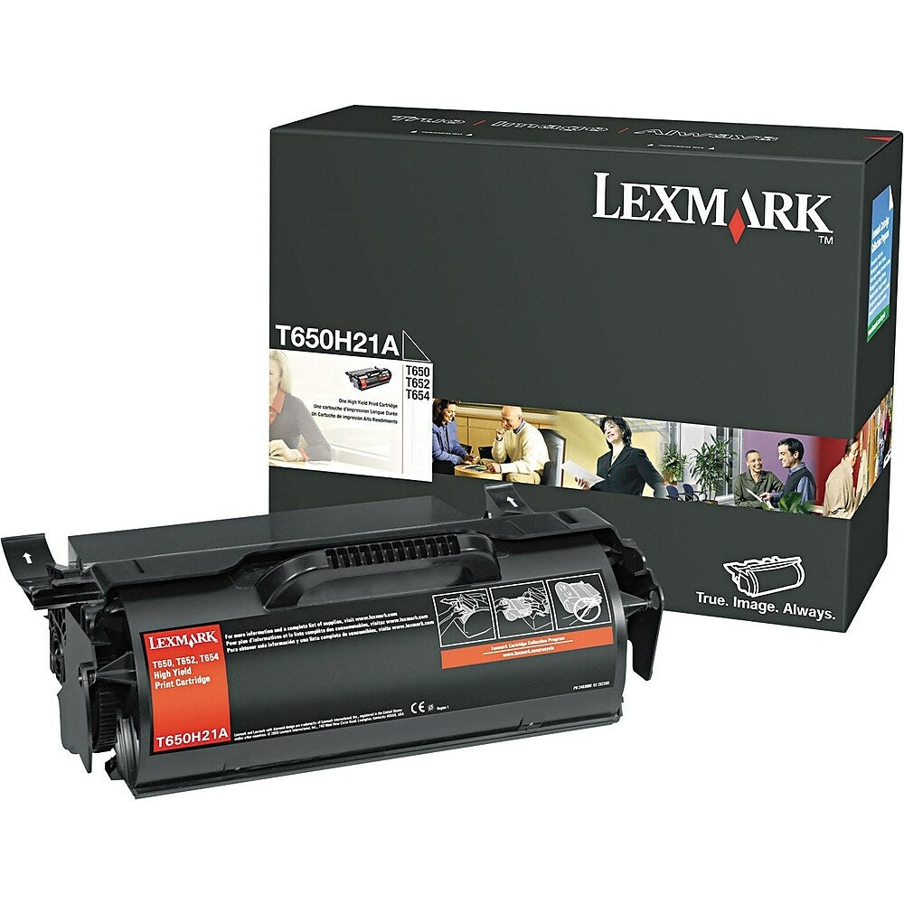 Image of Lexmark T650H21A Black Toner Cartridge, High Yield (T650H21A)