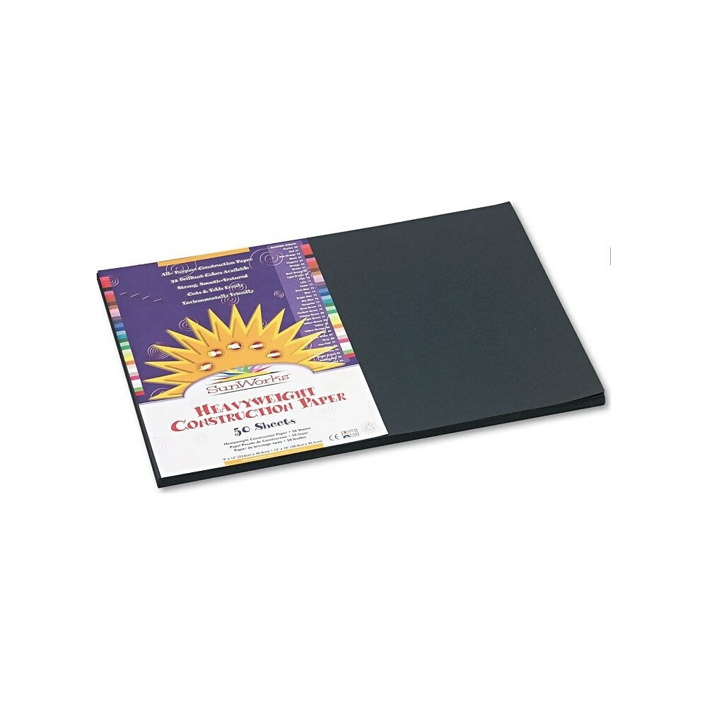 Image of Pacon Construction Paper - 12" x 18" - Black - 50 Sheets (6307)