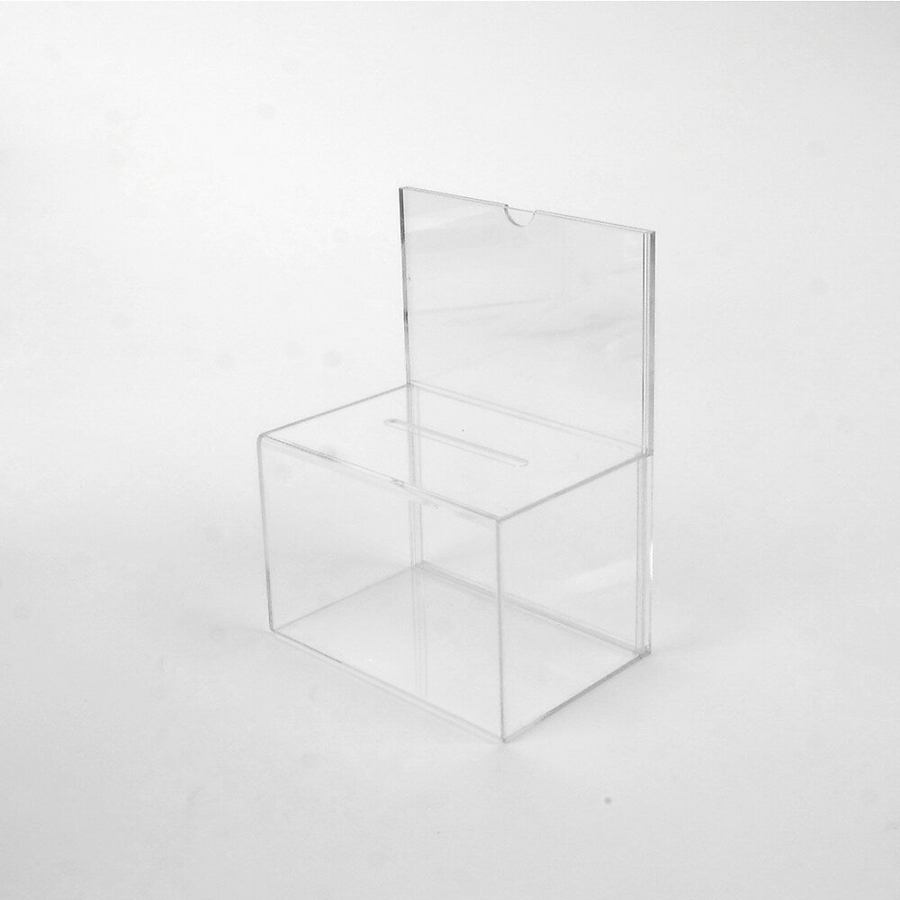 Image of Wamaco Acrylic Ballot Box with Sign Holder (37-1027)