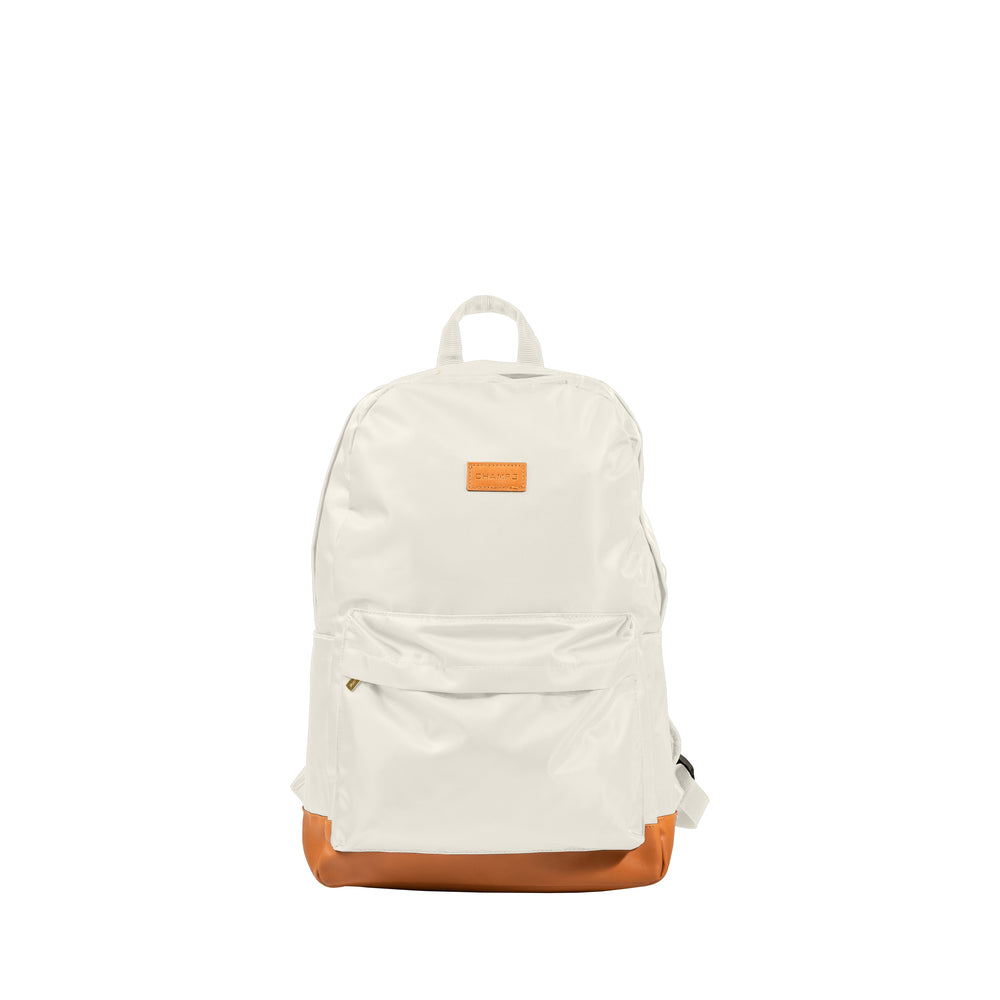 Image of CHAMPS The Every Day Smart Waterproof Nylon Backpack with Charging Port - Ivory, White