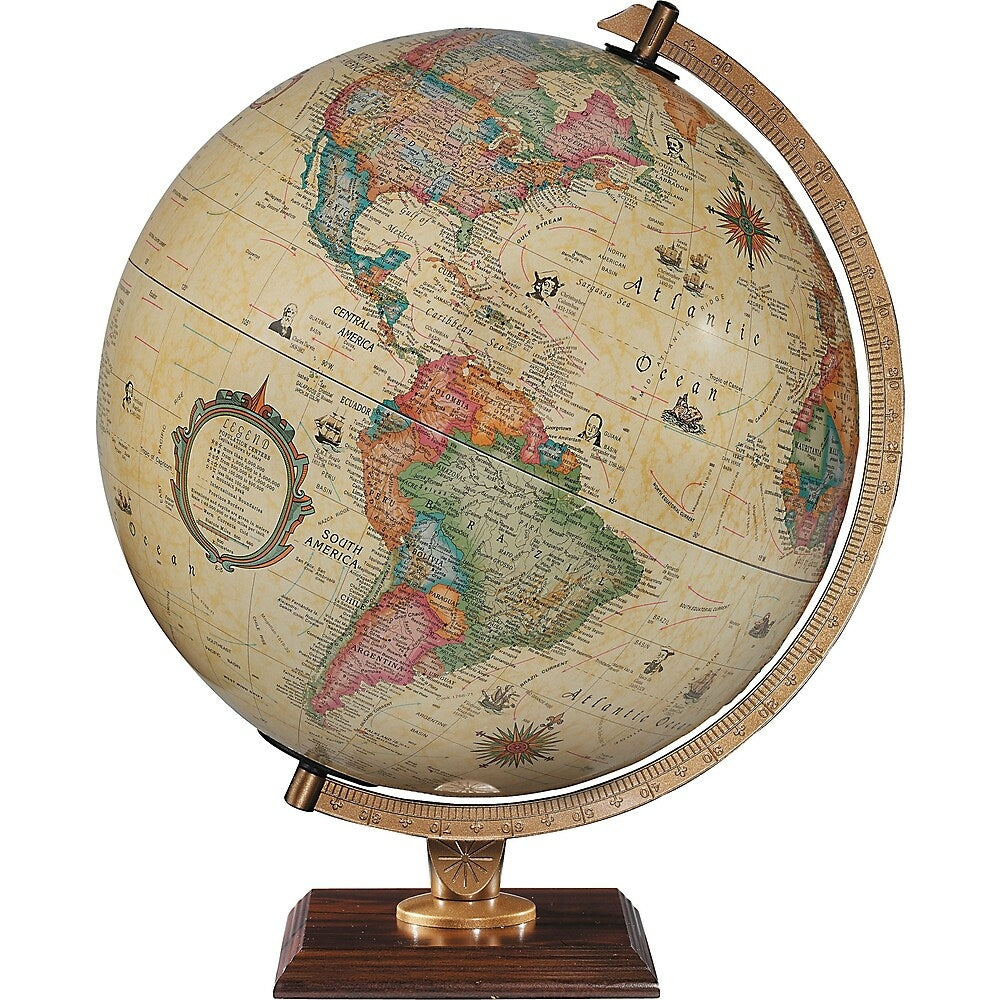 Image of Replogle Carlyle 12" Antique Illuminated Desk Globe