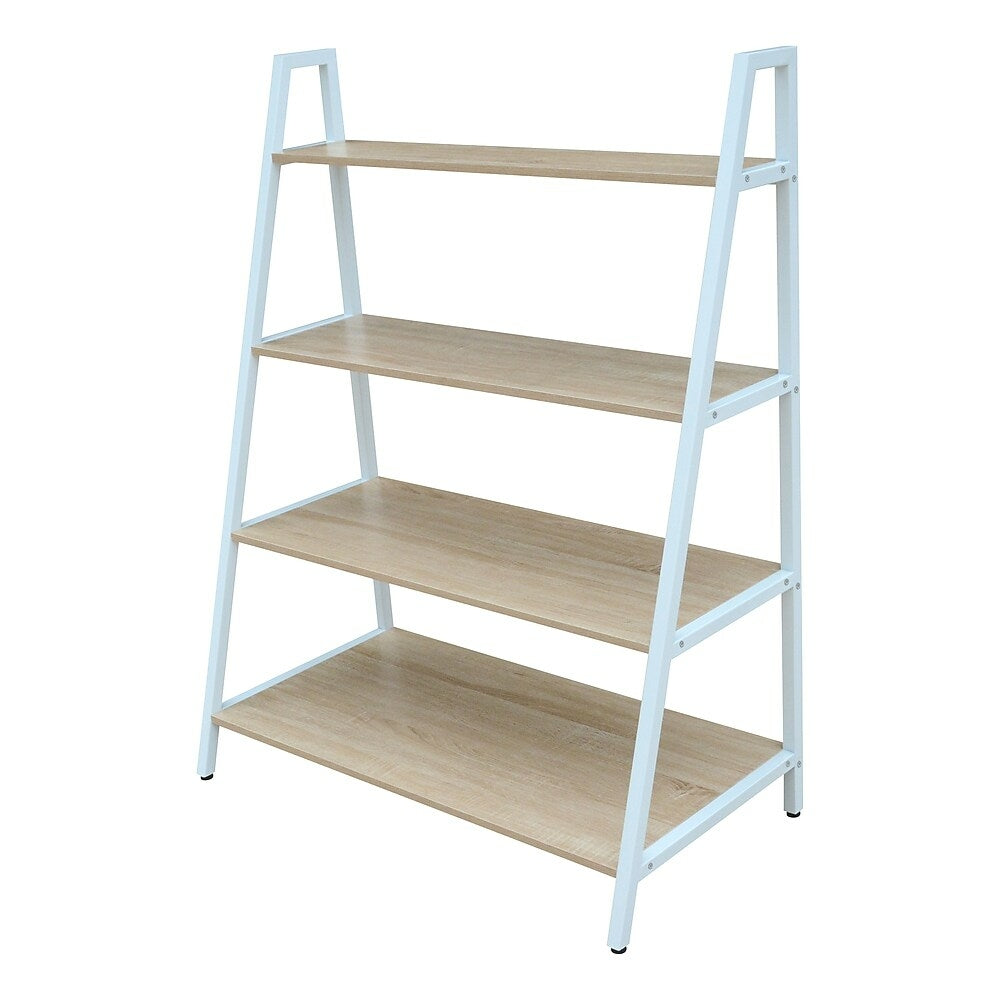 Image of Simply Four Tier Bookcase, Oak And White