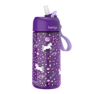 Bentgo Kids Prints Tritan Water Bottles UnicornLavender Galaxy