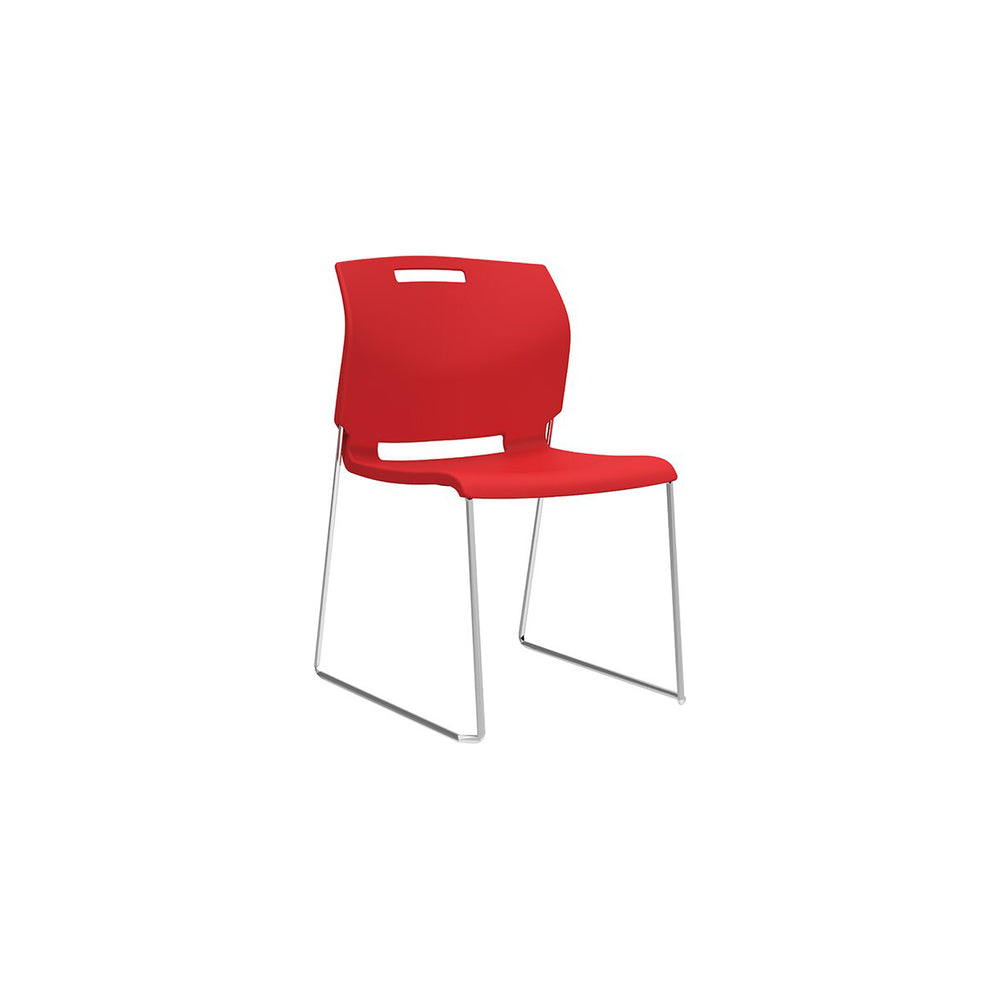 Image of Global Popcorn Armless Stacking Chair - Scarlet, Red