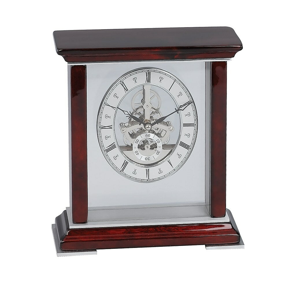 Image of Elegance Mantle Desk Clock, Brown