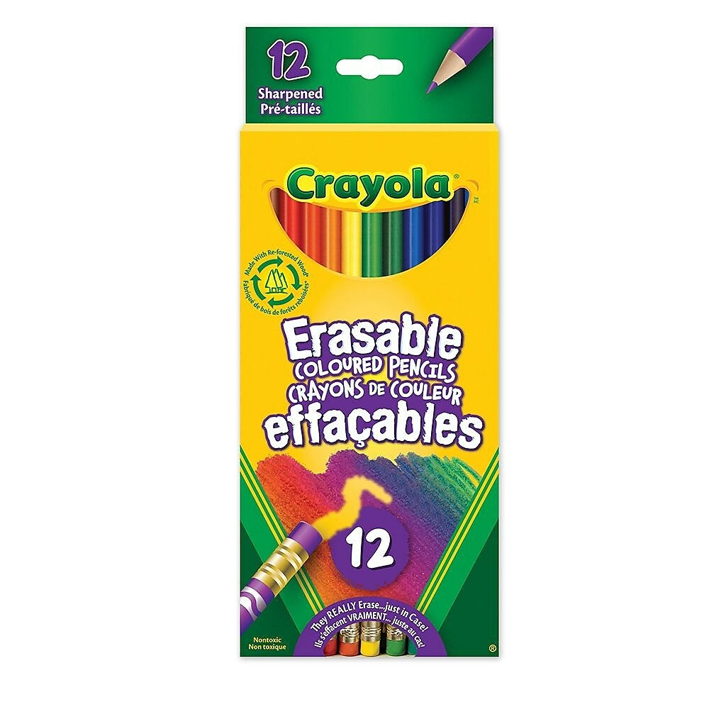 Image of Crayola Erasable Coloured Pencils - 12/Pack