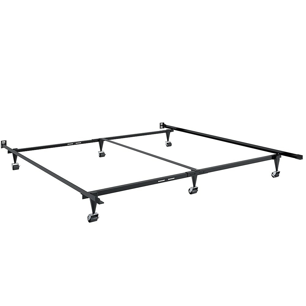 Image of CorLiving BAL-201-F Adjustable Queen or King Metal Bed Frame, Black