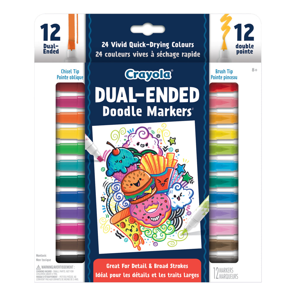 Image of Crayola Dual-Ended Doodle Markers - 12 Pack