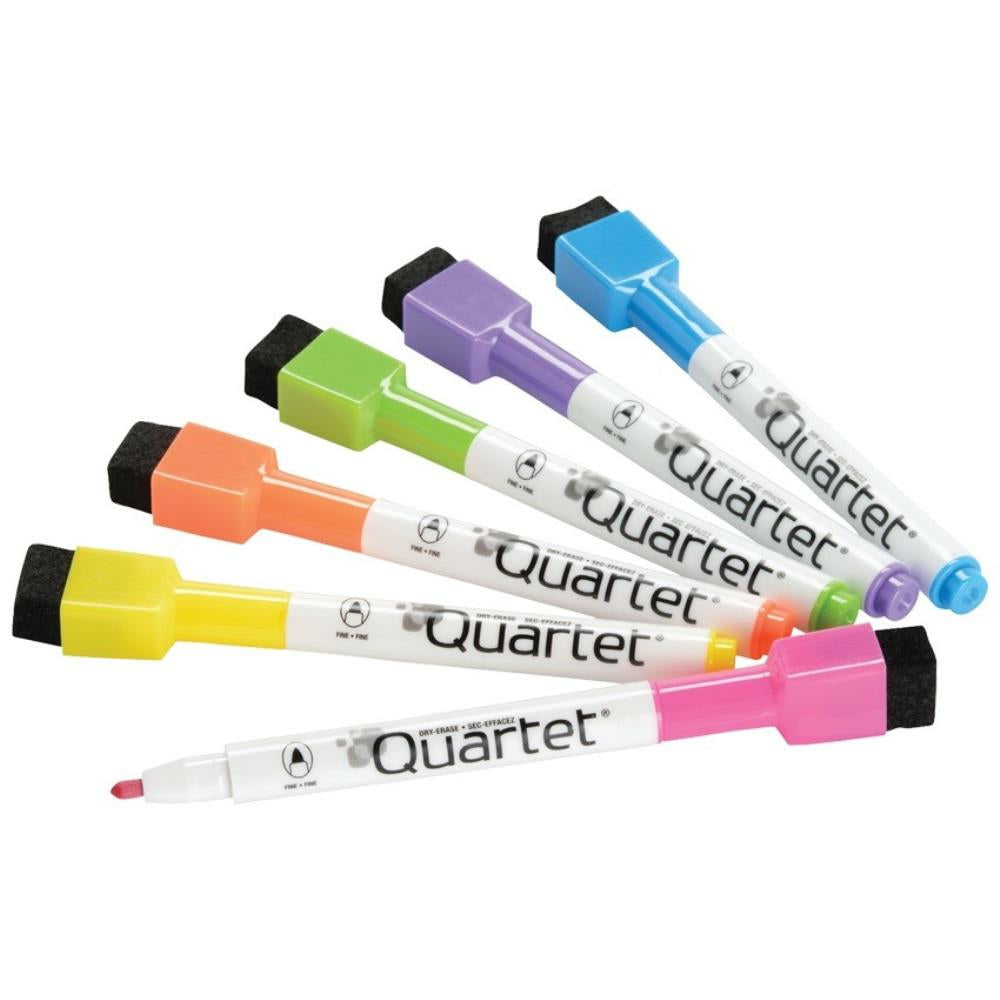 Image of Quartet ReWritables Dry-Erase Mini Markers, Assorted Screamers Colours, 6/Pack