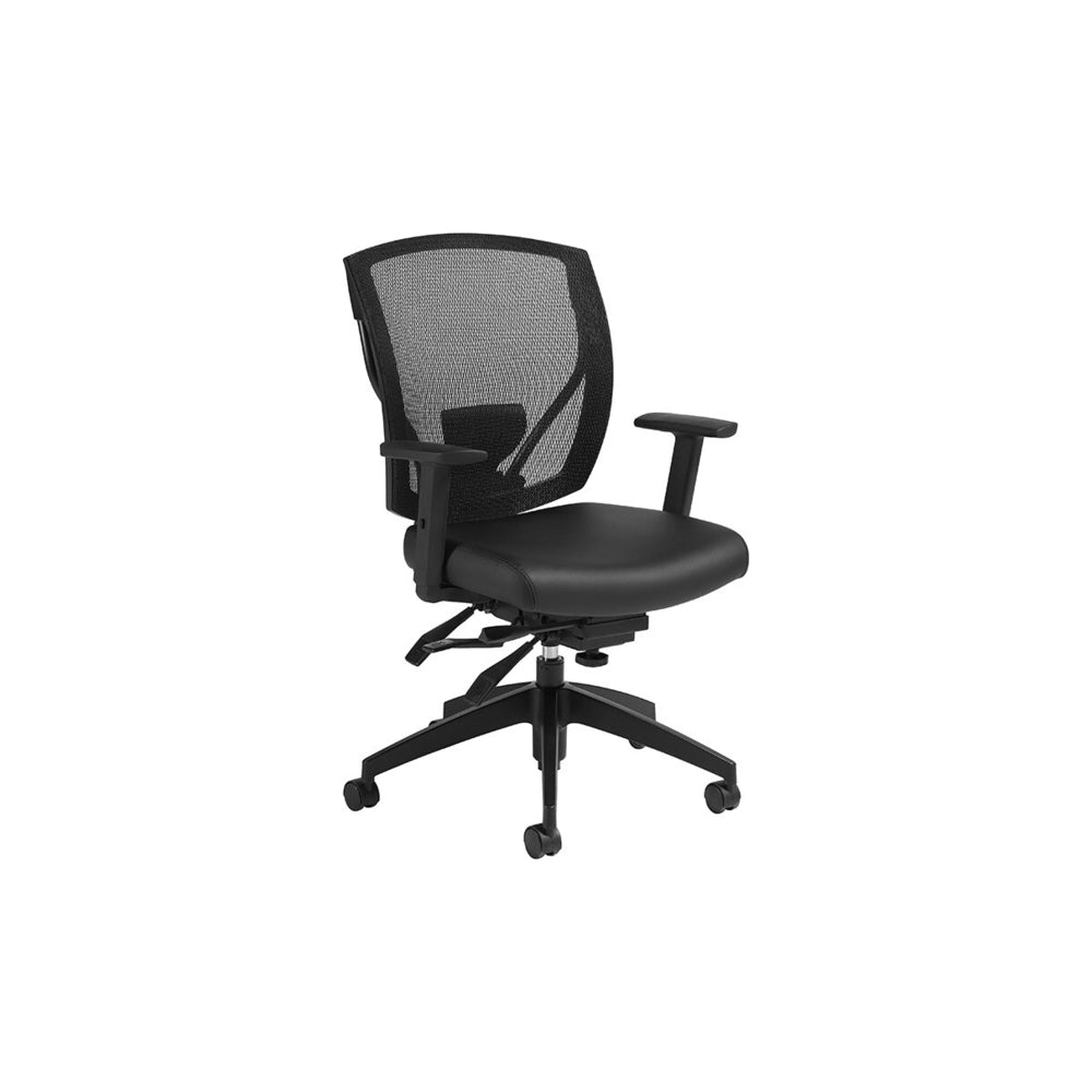 Image of Global Ibex Mesh Back Multi-Tilter Chair with Casters - Black