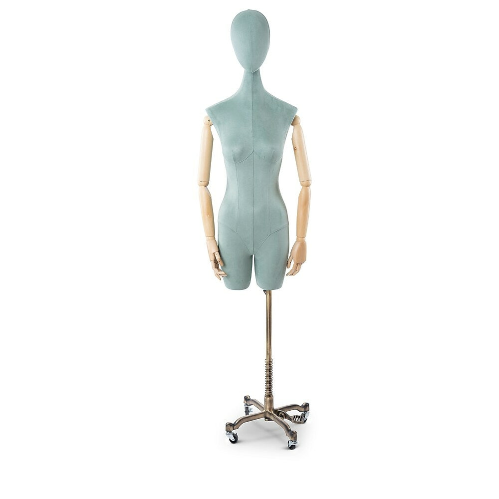 Image of Can-Bramar Adult Female Half Body Mannequin - Ajustable Heigth - Sage ( RPDF-1S)