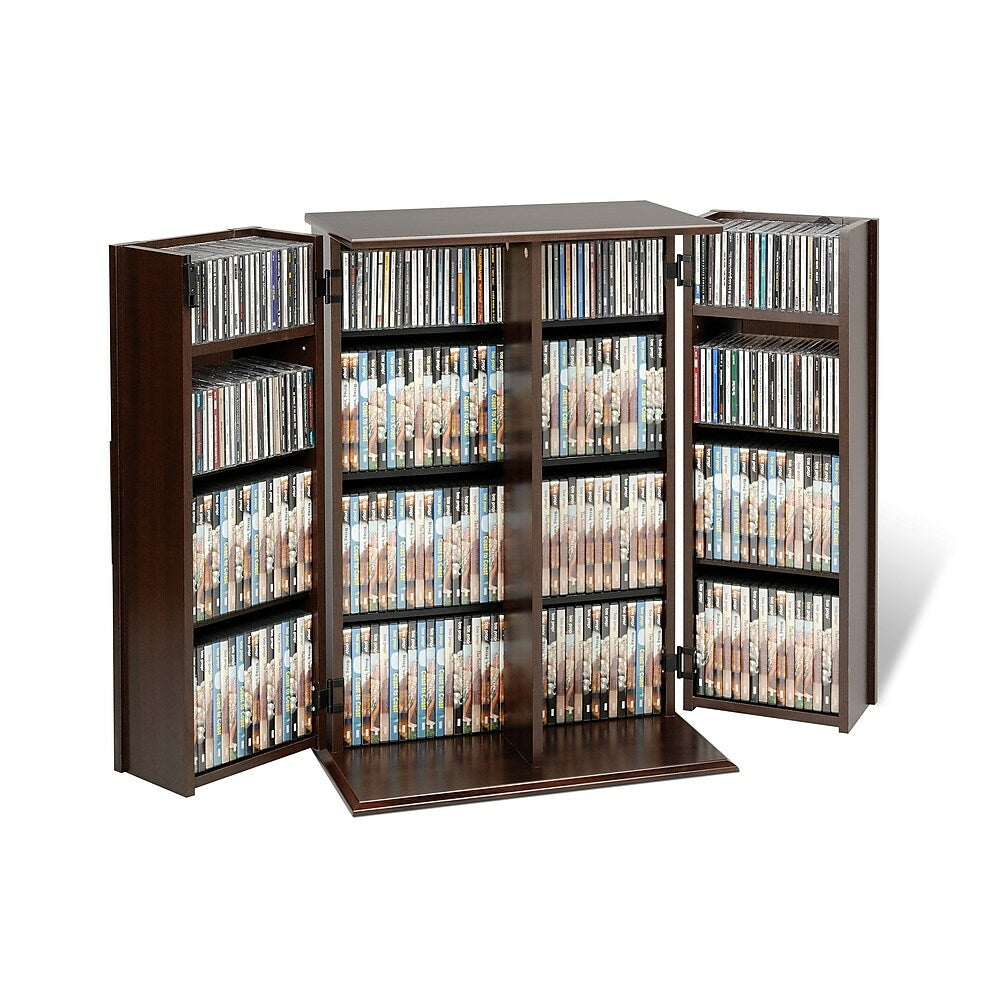 Image of Prepac Locking Media Storage Cabinet With Shaker Doors, Espresso