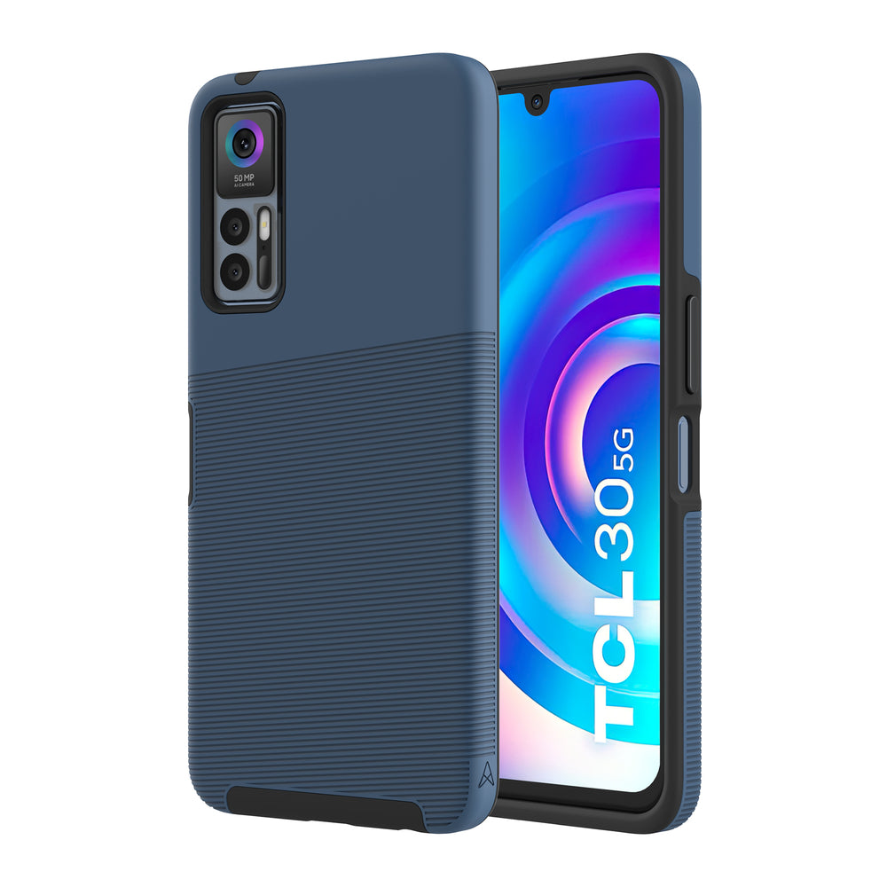 Image of Axessorize PROTech Plus Dual-Layered Anti-Shock Sleek Case for TCL 30 5G - Astral Blue