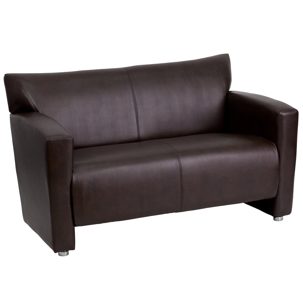 Image of Flash Furniture HERCULES Majesty Series Brown LeatherSoft Loveseat