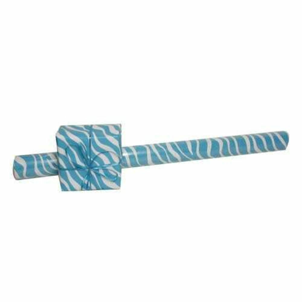 Image of JAM Paper Gift Wrapping Paper - Jumbo - 40 sq. ft. - Blue Safari