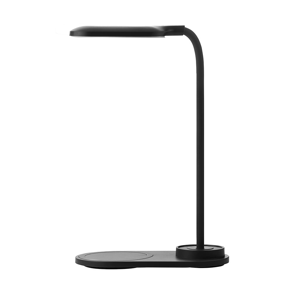 Image of Basic Tech Wireless Qi Certified 10W Charging Pad Desk Lamp - Charcoal