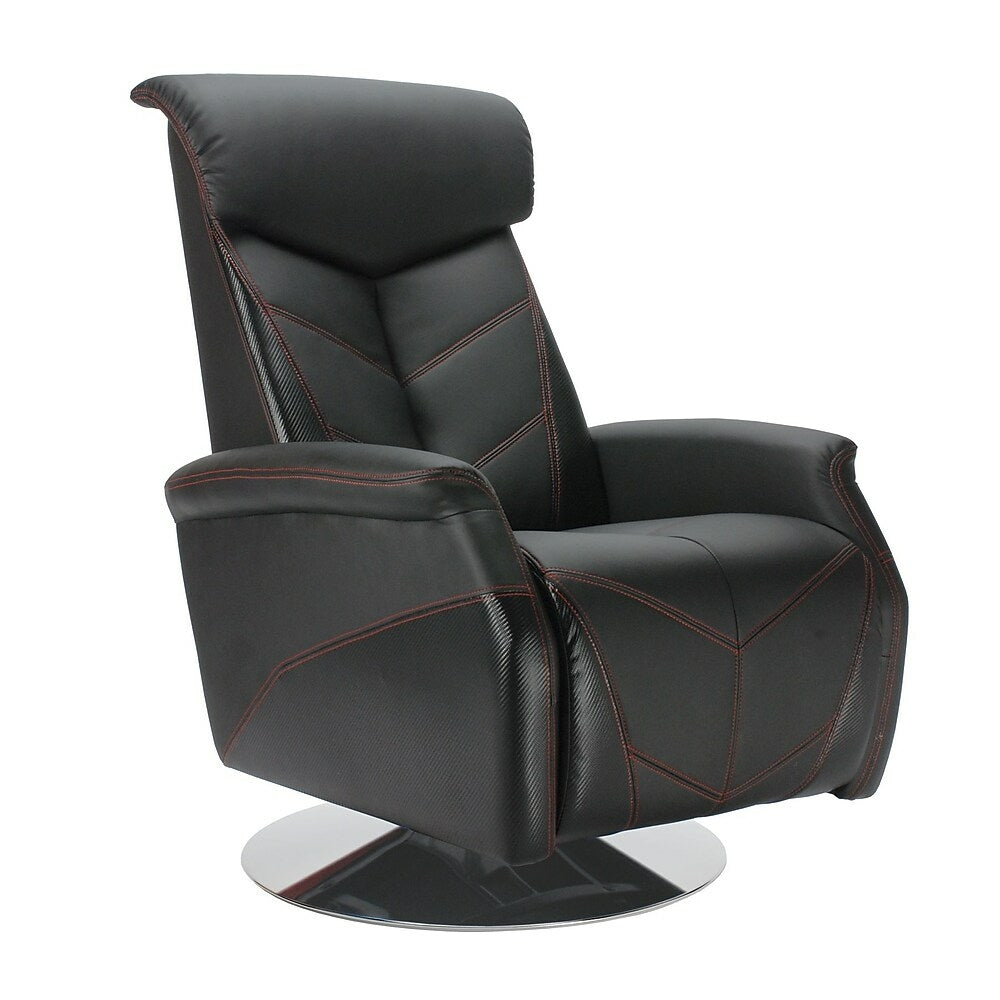 Image of Intro-Tech RRC1000CF Racing Recliner Chair, 29.5" x 44.5" x 36", 88 lbs, Carbon Fiber, 32" x 21" x 23", 88 lbs., Black