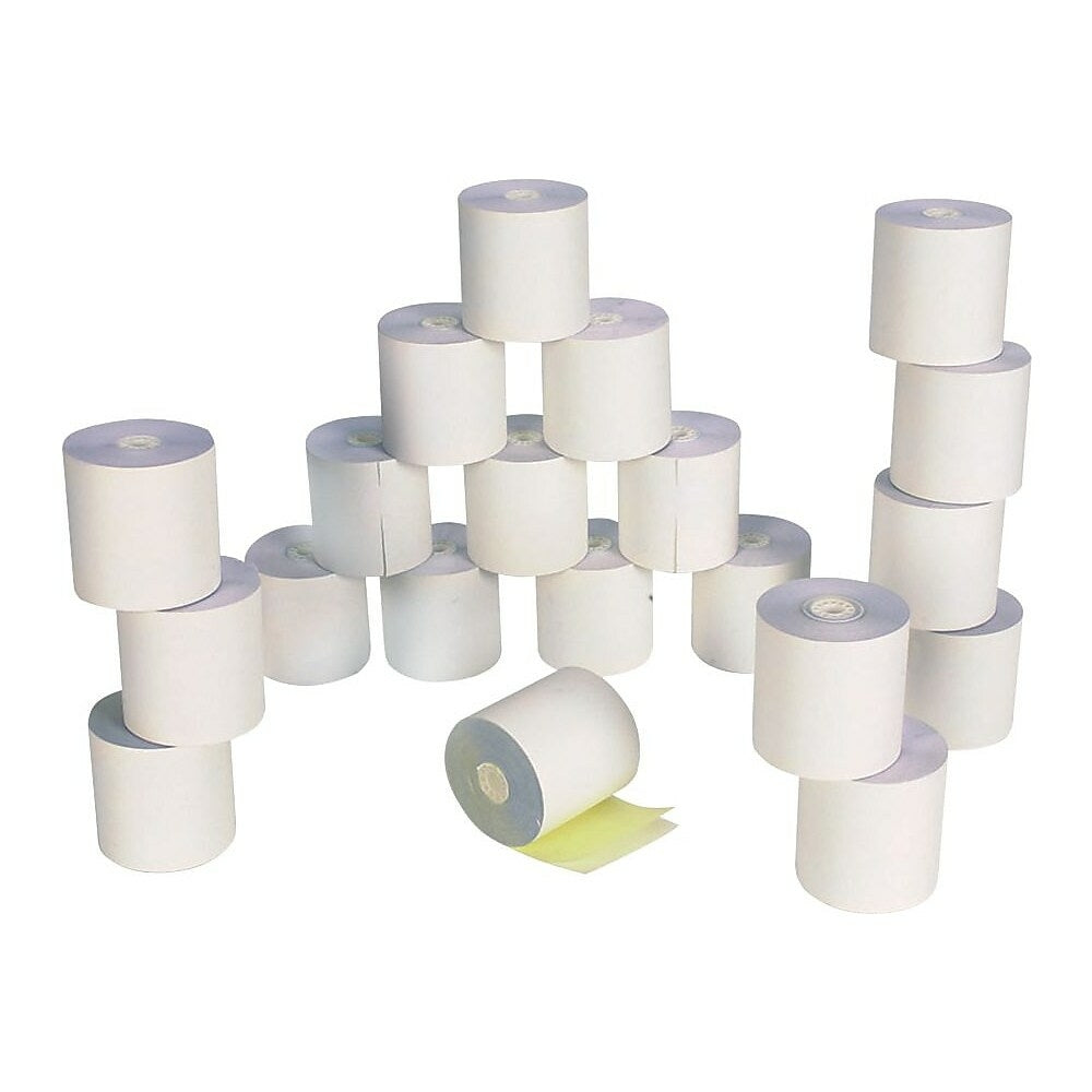 Image of Staples 2-Part Carbonless Paper Rolls, 3" x 100', 50 Pack