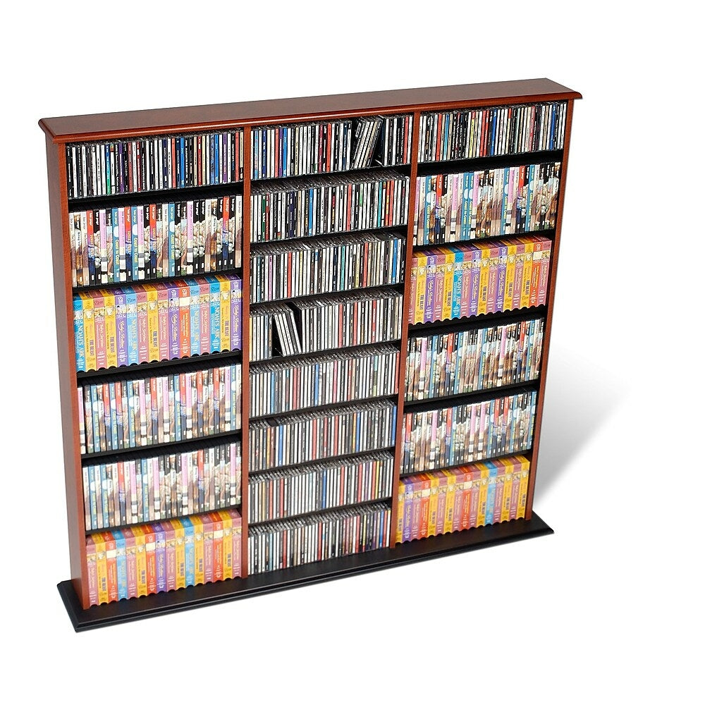 Image of Prepac Triple Width Wall Storage, Cherry and Black