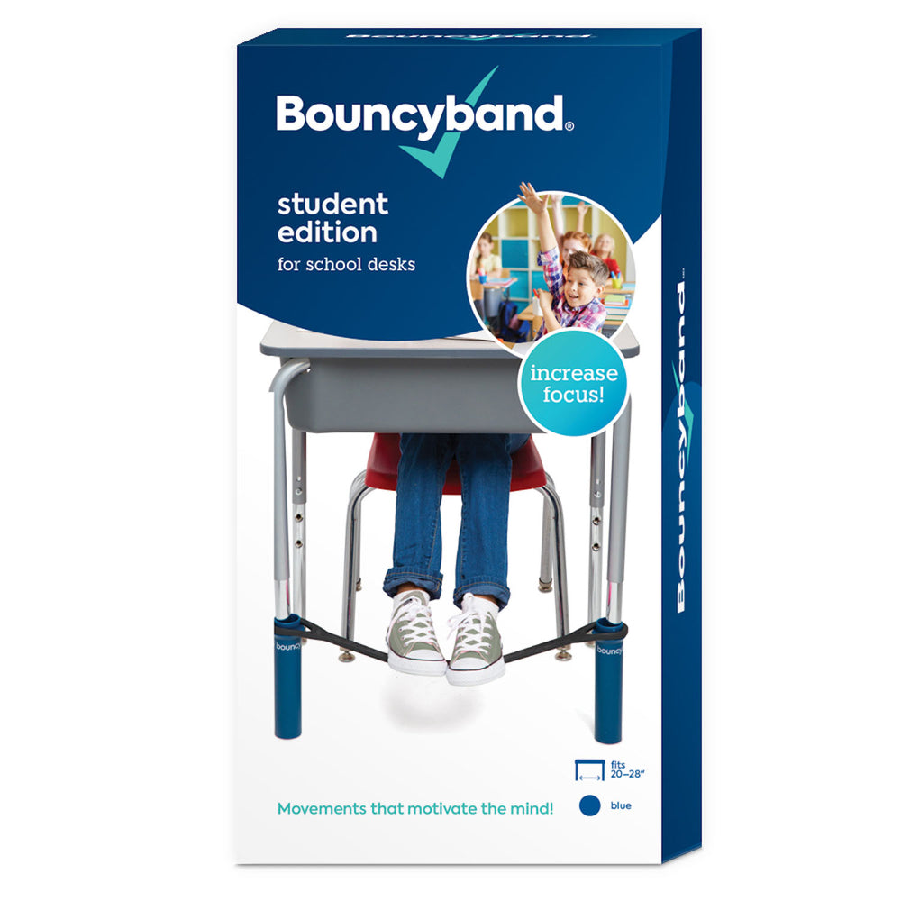 Image of Bouncy Bands for Standard Desks, 20-28" Wide, Blue Support Pipes (BBABBDB)