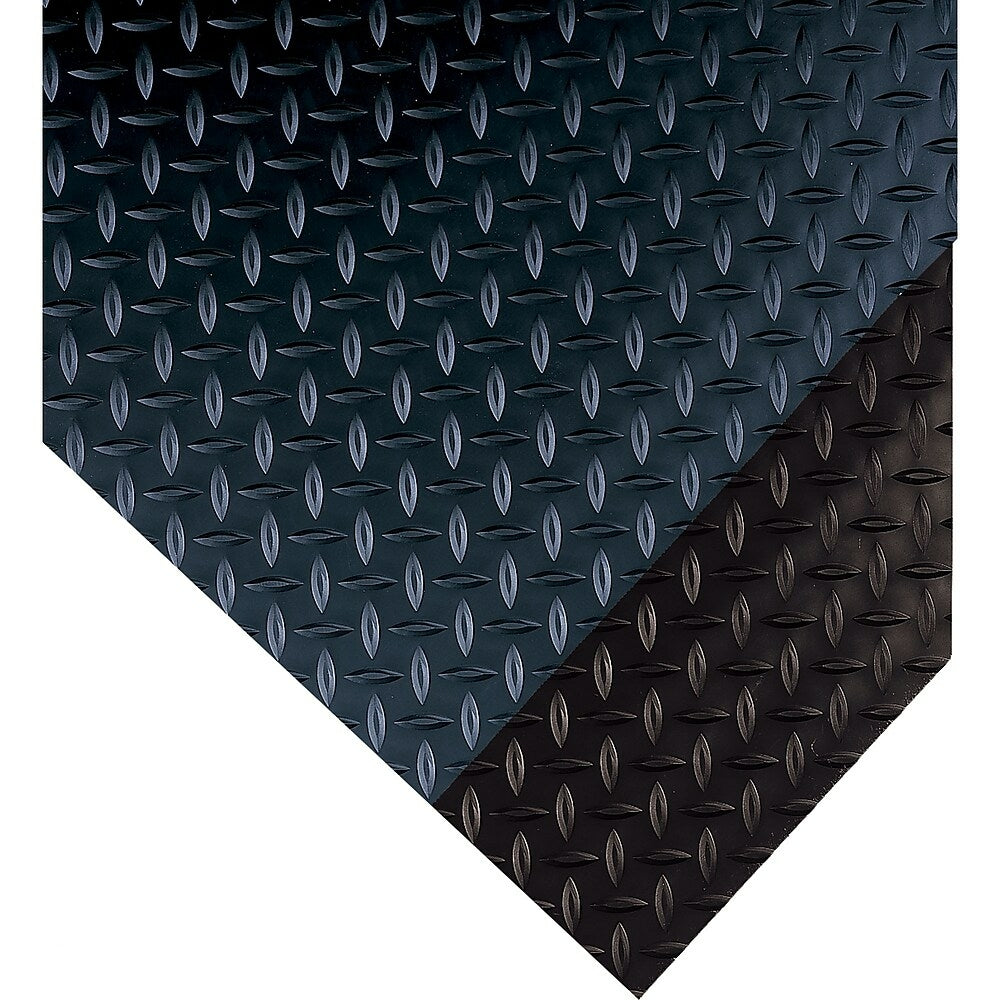 Image of Wearwell Diamond-Plate Runner No. 385, 2' x 75', Black