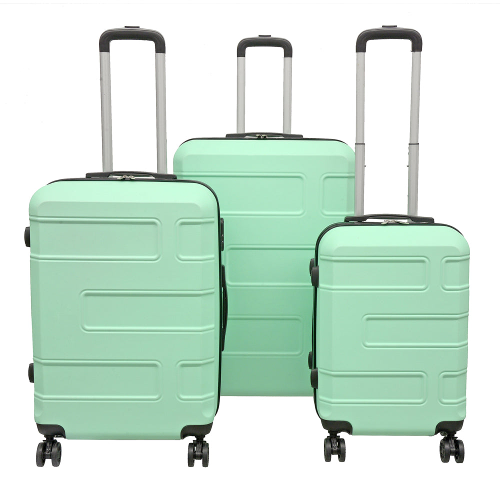 Image of Nicci Deco 3-Piece Luggage Set - Mint