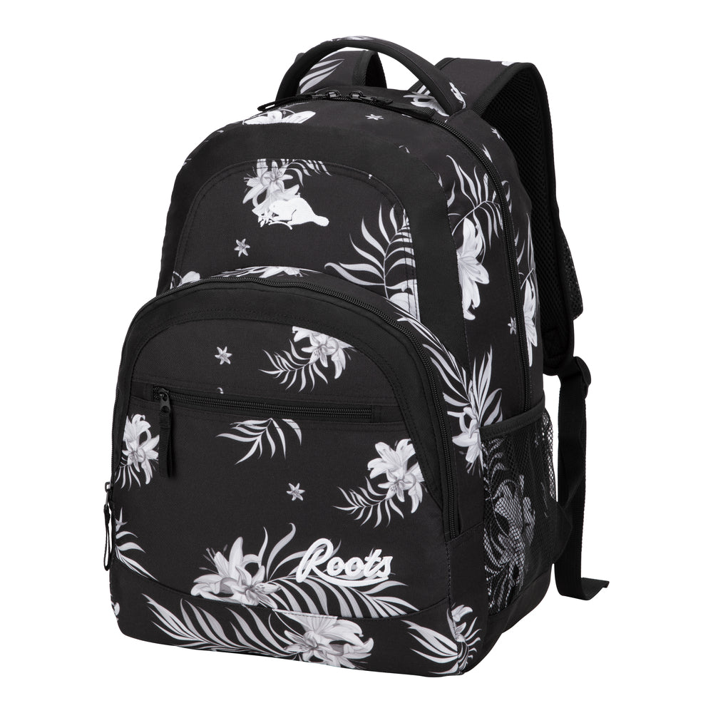 Image of Roots Computer Backpack - Black/White