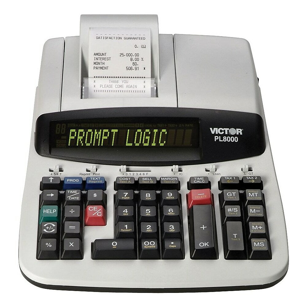 Image of Victor PL8000 Heavy-Duty Commercial Thermal Printing Calculator, 14-Digit