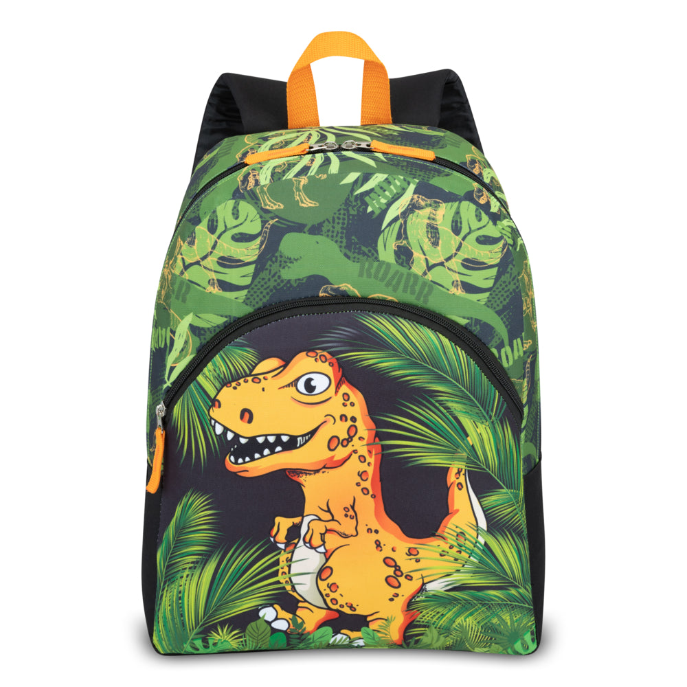 Image of Impact Polyester Backpack - Jungle Dino Pattern - Green