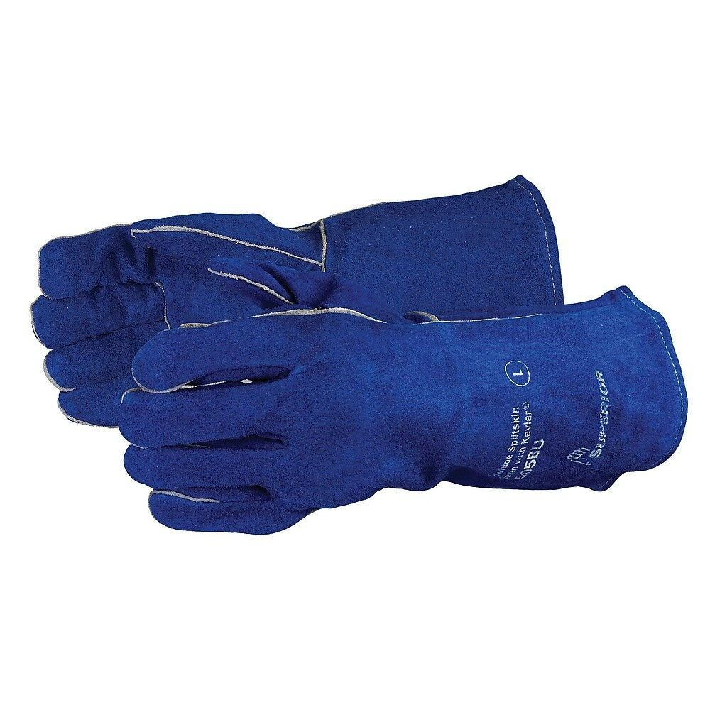 Image of Superior Glove, Works Ltd. Glove, Welding 5 FingerBlue 12 Pack (505BU)