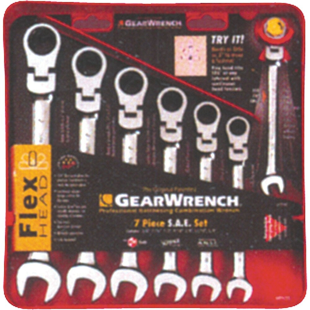 Image of Flexible Ratcheting Wrench Set - 7 Pieces, Wrench Set, TDS843