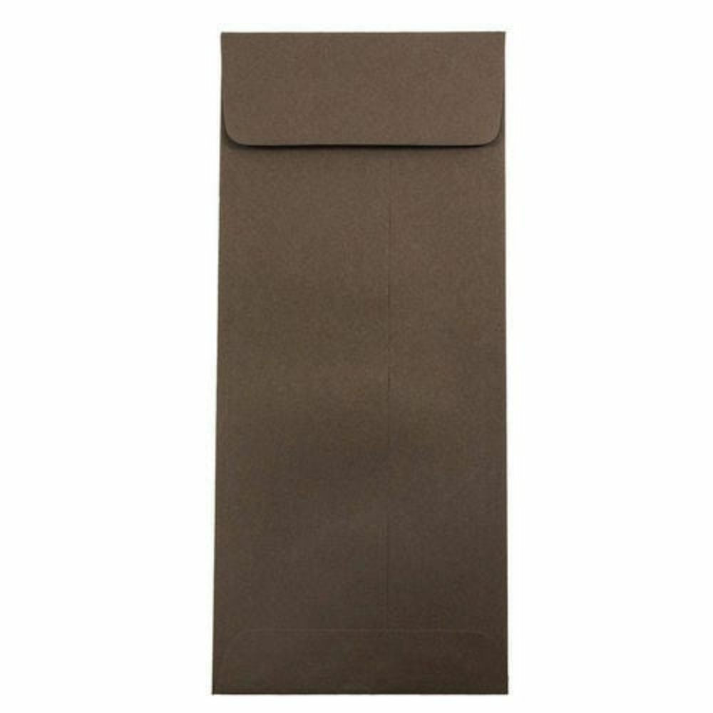 Image of JAM Paper #12 Policy Business Envelopes - 4.75" x 11" - Chocolate Brown Recycled - 50 Pack