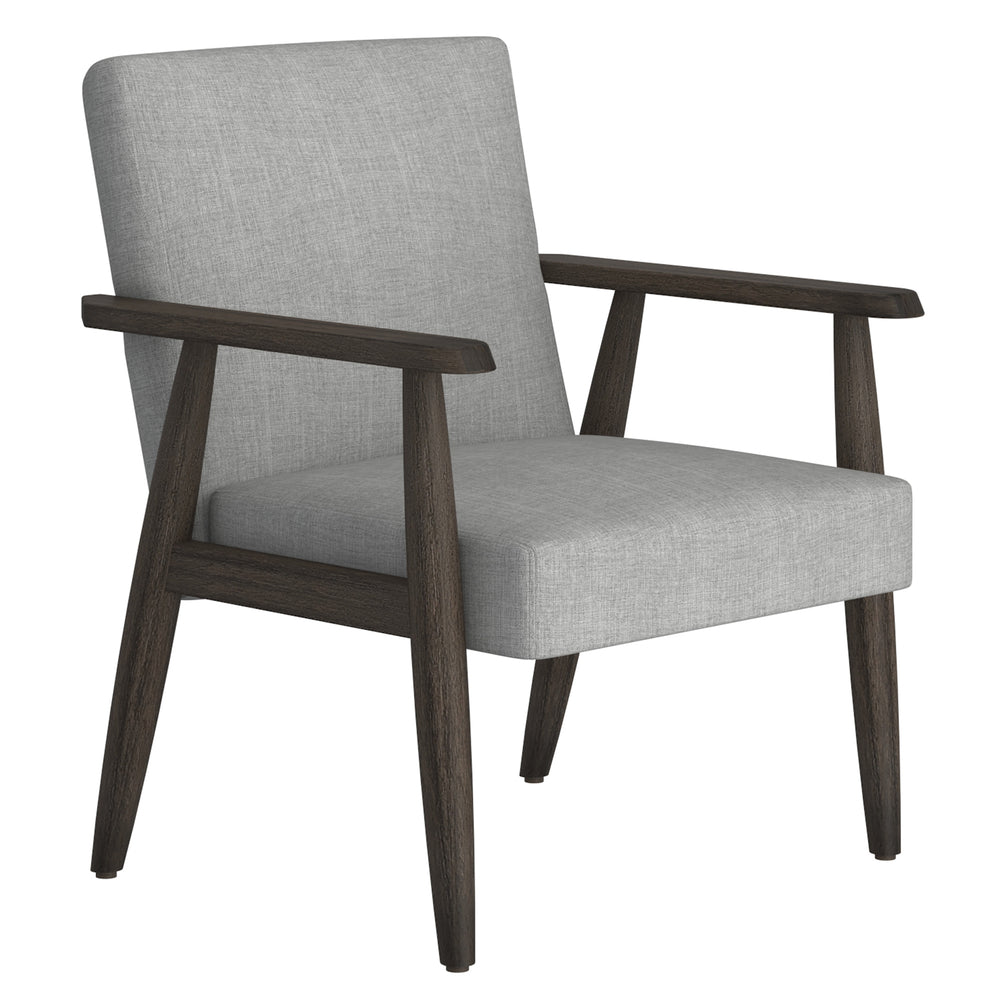 Image of WHI Mid-Century Modern Fabric Accent Chair - Grey