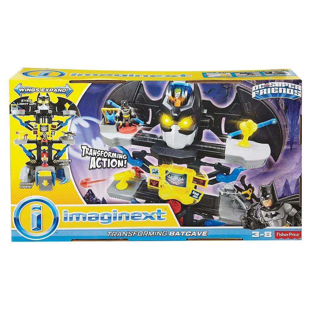 imaginext dc super friends transforming batcave playset