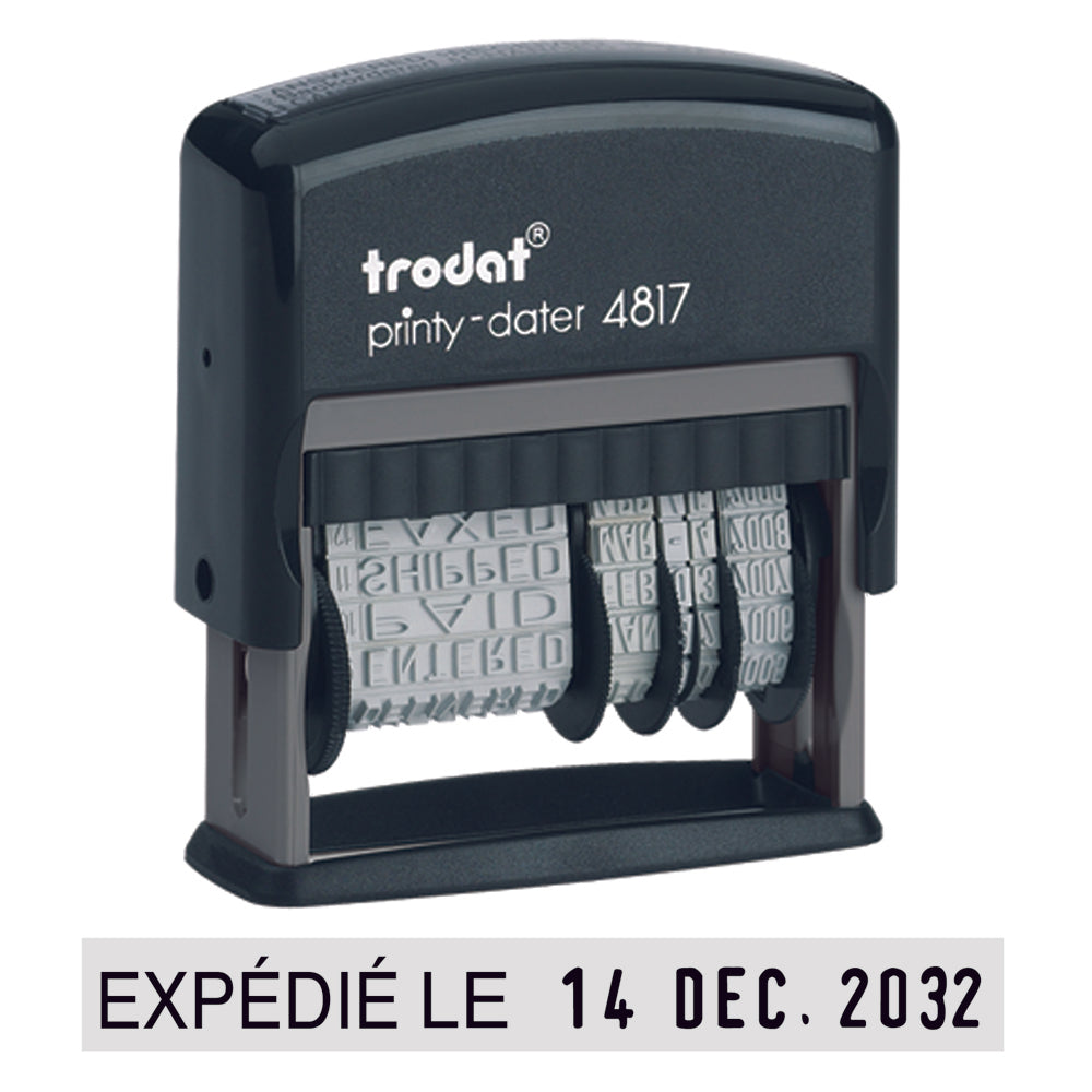 Image of Trodat 4817 Self-Inking Phrase Dater - French