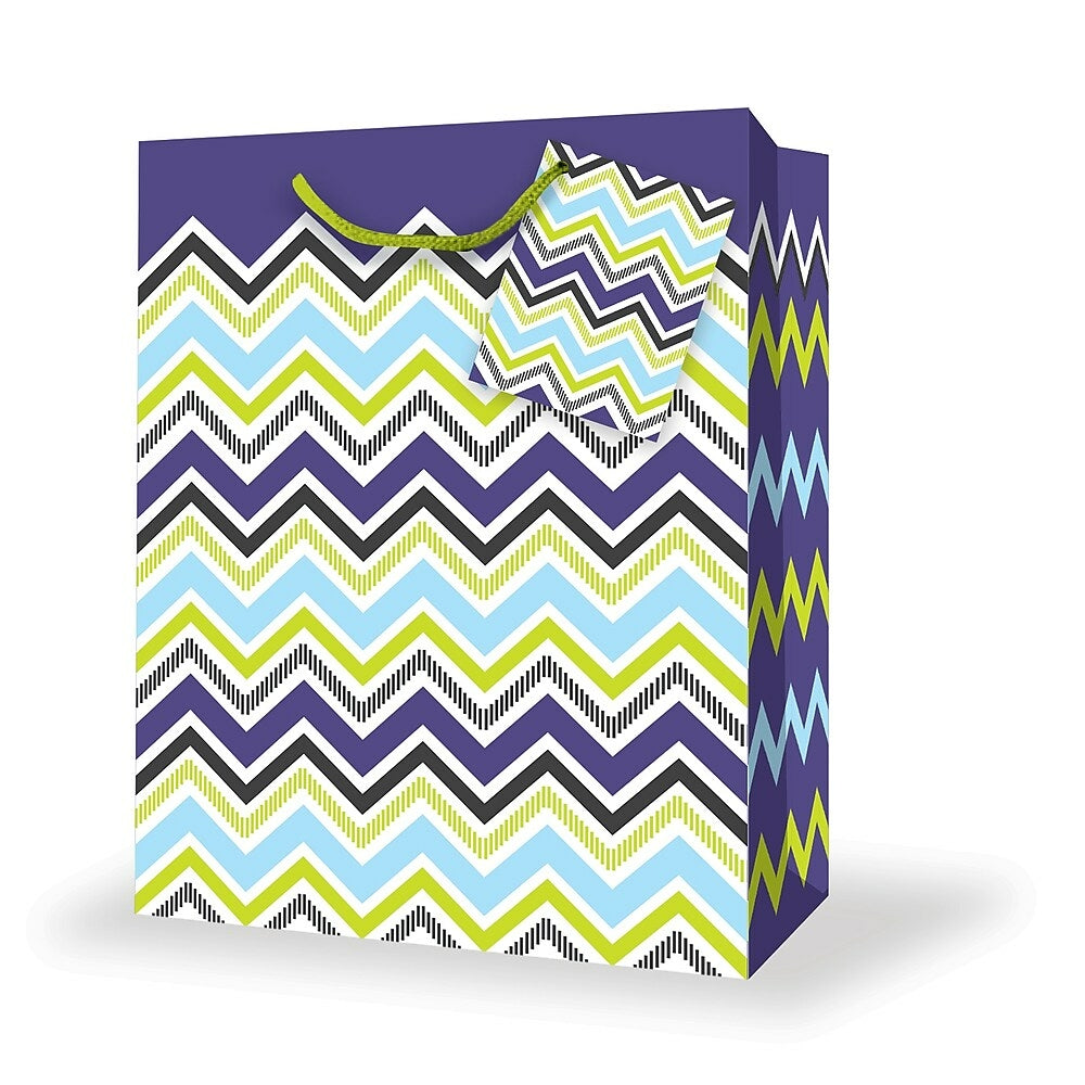 Image of Millbrook Studios Gift Bags - Medium - Chevron - 12 Pack (47545)